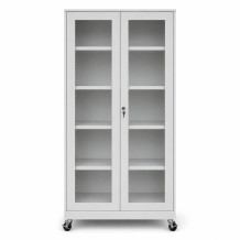Krankenhaus-Medikamentenschrank mit 4 Metallböden und Rollen, HOSPICAB CH LONG SSH 9003