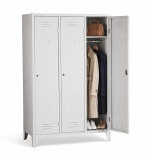 LOCKER CH 3 BWF - 3-türiger Garderobenschrank mit Trennwand