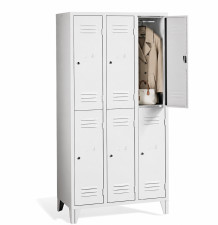LOCKER CH 3/6 F - 6-türiger Garderobenschrank mit kurzen Türen
