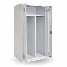 2-türiger Garderobenschrank mit Öffnung in der Mitte, 1800/800/500 mm