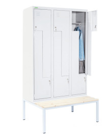 LOCKER H Z6 400 | 6-türiger Garderobenschrank mit Z-Türen mit einer Breite von 400 mm