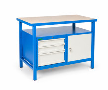 LWB GE 1200 D3C | Leichter Arbeitstisch mit Schubladen und Schrank