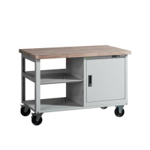 VWB PK 1200 SC ROLL | Arbeitstisch auf Rollen mit Ablage und Schrank, 1200 mm