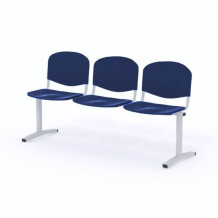 WAITBENCH LM/ICH 3 FR | 3-Sitzer-Bank für Wartezimmer - feuerfeste Farbe