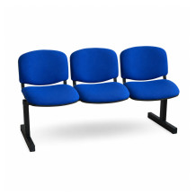 WAITBENCH TAPE 3 BK/BE | 3-sitzige Wartezimmerbank mit Polsterung