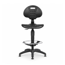 WORKSEAT AN FIX HIGH | Industriestuhl mit extra langer Gasfeder auf Gleitern