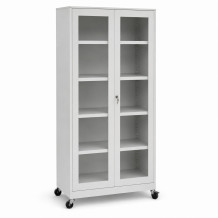 Krankenhaus-Medikamentenschrank mit 4 Metallböden und Rollen, HOSPICAB CH LONG SSH 9003