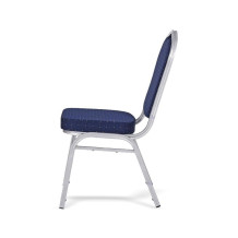 Stuhl mit silbernem Gestell und blauem Bezug, HALLSEAT MX STRONG SR/BE