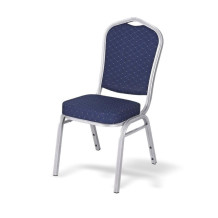 Stuhl mit silbernem Gestell und blauem Bezug, HALLSEAT MX STRONG SR/BE