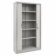 Büroschrank mit Rollladentüren, ROLOCAB CH 1950/1000/420 GY