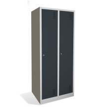 2- dverová šatníková skriňa s prepážkou, LOCKER CH 2 BW