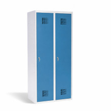 2-türiger Umkleidespind mit Trennwand - RAL 5012