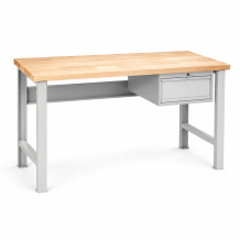 MODULBENCH GE 1500 D1 | Werkbank mit 1 hängender Schublade und festen Standbeinen, 1500 mm