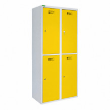 4-türiger Umkleidespind mit kurzen Türen - RAL 1023