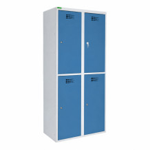4-türiger Umkleidespind mit kurzen Türen - RAL 5012