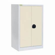 Lagerschrank mit 2 Fachböden, 1000/600/420 - RAL 1013