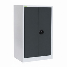 Lagerschrank mit 2 Fachböden, 1000/600/420 - RAL 7016