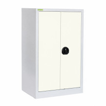 Lagerschrank mit 2 Fachböden, 1000/600/420 - RAL 9010