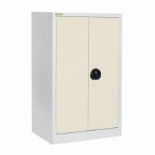 Lagerschrank mit 2 Fachböden, 1000/800/420 - RAL 1013