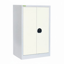 Lagerschrank mit 2 Fachböden, 1000/800/420 - RAL 9010