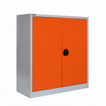 Niedriger Lagerschrank mit 2 Fachböden, 1000/1000/420 - RAL 2004