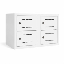 SHOEBOX H 2/4 | 2+2-türiger Schuhschrank mit Fachbreite 300 mm