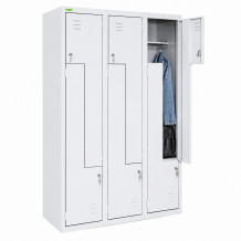 LOCKER H Z6 400 | 6-türiger Garderobenschrank mit Z-Türen mit einer Breite von 400 mm