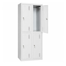 4-türiger Garderobenschrank mit kleinen Fächern