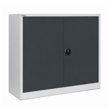 Lagerschrank mit 2 Fachböden, 1000/1200/420 - RAL 7016
