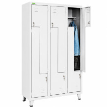 LOCKER H Z6 400 | 6-türiger Garderobenschrank mit Z-Türen mit einer Breite von 400 mm