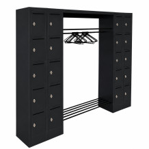 WARDROBE OPEN 2320 LH 7016 | Offenes Garderobensystem mit 20 Fächern und Briefeinwurf