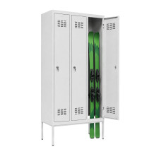 3-türiger Skischrank mit hohem Untergestell, LOCKER H 3 SKI FE