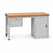 Werkbank mit Schrank und 2 Hängeschubladen, 1500 mm - Illustrationsfoto