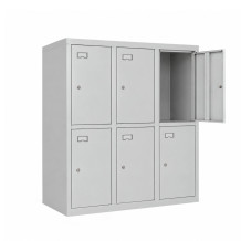XVBOX H 3/6 - Schließfachschrank zur Aufbewahrung von Wertsachen mit 6 Fächern