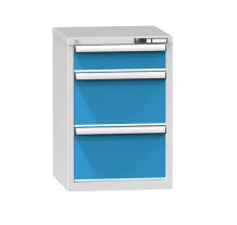 3-Schubladen-Werkstattcontainer blau, CONTI PK 840/580 D3 BE NW