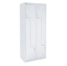 LOCKER H Z4 400 1850/800/500 GY | 4-türiger Garderobenschrank mit Z-Türen