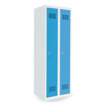 LOCKER H 2 7035/5012 | 2-türiger Garderobenschrank mit langen Türen
