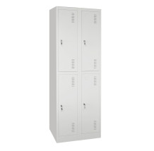 4-türiger Garderobenschrank mit kleinen Fächern