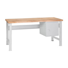 MODULBENCH GE 1500 C1 | Werkbank mit Hängeschrank und festen Beinen, 1500 mm