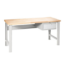 MODULBENCH GE 1500 D1 | Werkbank mit 1 hängender Schublade und festen Standbeinen, 1500 mm