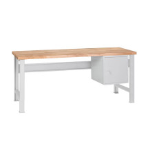 MODULBENCH GE 2000 C1 UD | Werkbank mit Hängeschrank und verstellbaren Füßen, 2000 mm