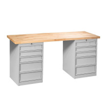 MODULBENCH GE 2000 CD5CD5 | Werkbank mit je 5 Schubladen auf beiden Seiten, 2000 mm
