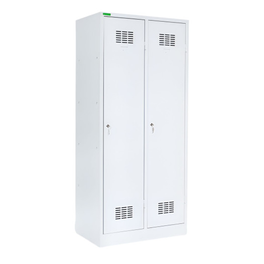 2-türiger Garderobenschrank mit Trennwand, LOCKER H 2 BW