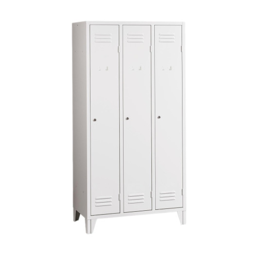 LOCKER CH 3 F - 3-türiger Garderobenschrank mit Füßen
