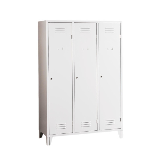 LOCKER CH 3 BWF - 3-türiger Garderobenschrank mit Trennwand