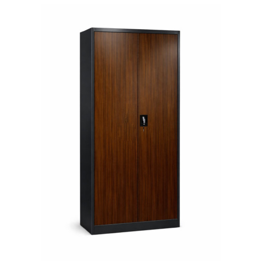 Büroschrank für Dokumente mit dunkler Holzoptik, DOCUCAB EG 1950900400 7016DW