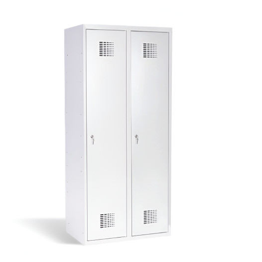 2-türiger Garderobenschrank mit Trennwand, LOCKER M 2 BW