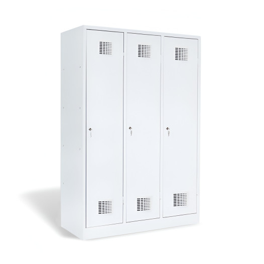 3-türiger Garderobenschrank mit Trennwand, LOCKER M 3 BW