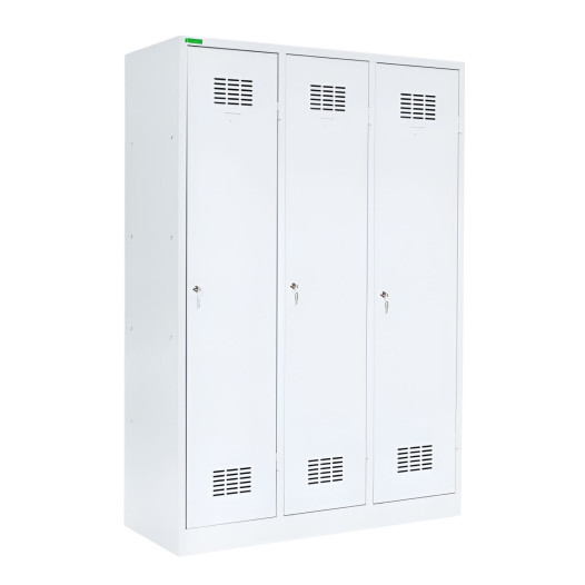 3-türiger Garderobenschrank mit Trennwand, LOCKER H 3 BW