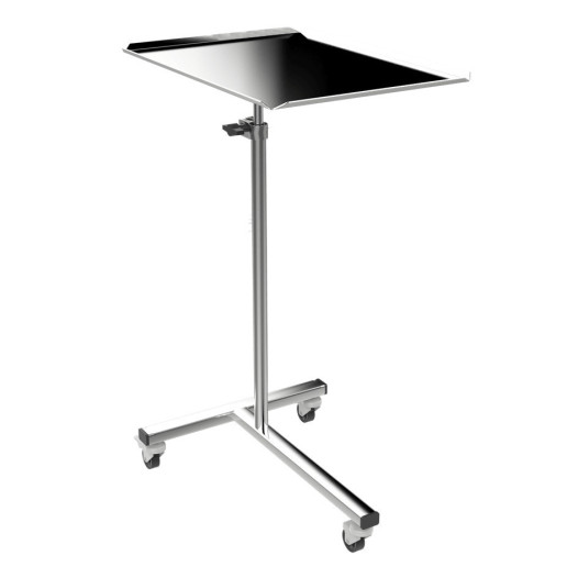 Edelstahl-Instrumententisch, auf Rollen, HOSPI INSTRUMENT TABLE M SS